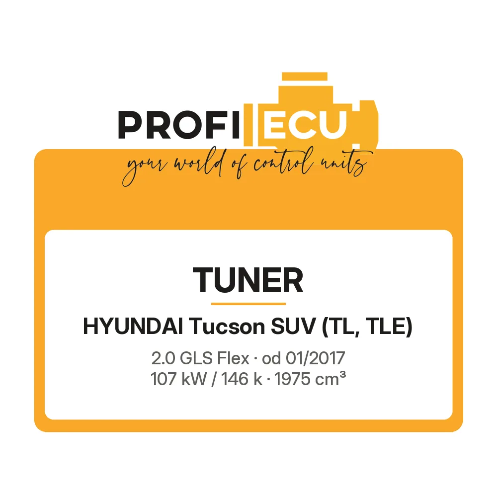 Etiketa ProfiECU: Tuner pro Hyundai Tucson SUV 2.0 GLS Flex 107 kW