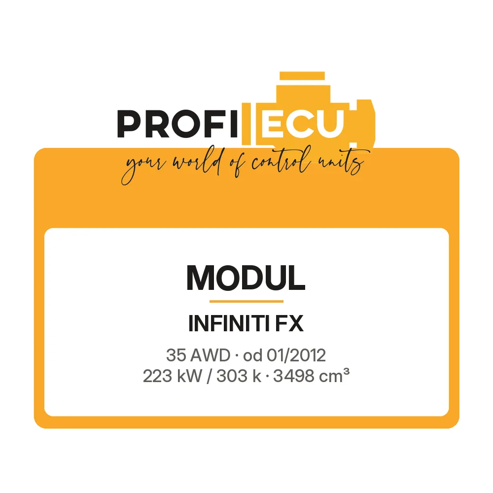 Etiketa ProfiECU: Modul pro Infiniti FX 35 AWD 223 kW