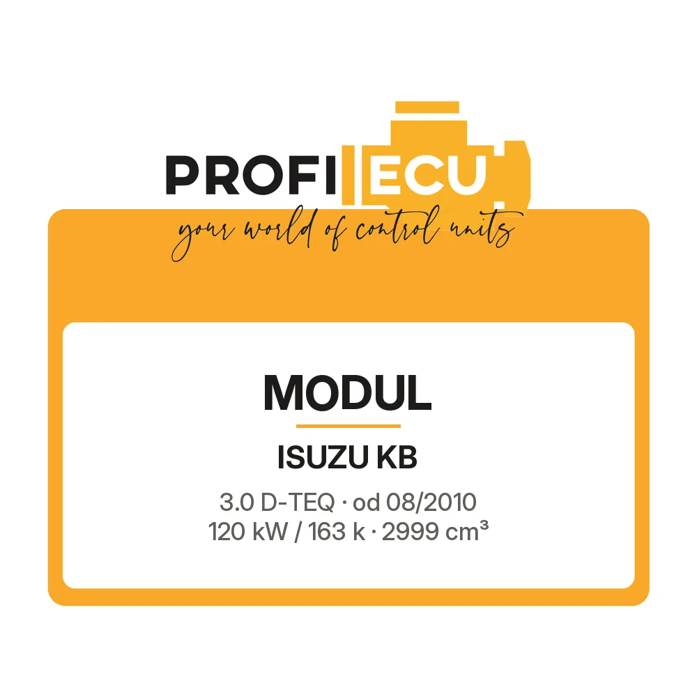 Etiketa ProfiECU: Modul pro Isuzu KB 3.0 D-TEQ 120 kW