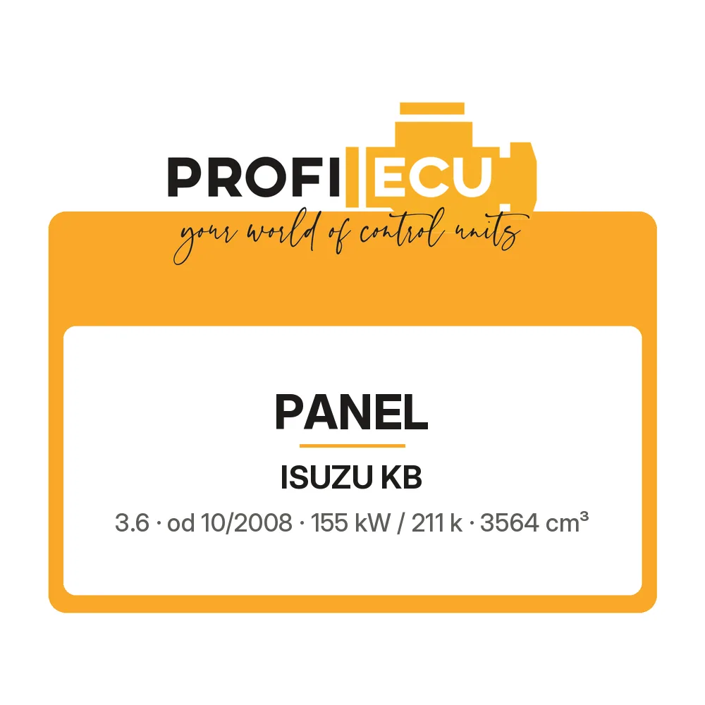 Etiketa ProfiECU: Panel pro Isuzu KB 3.6 155 kW
