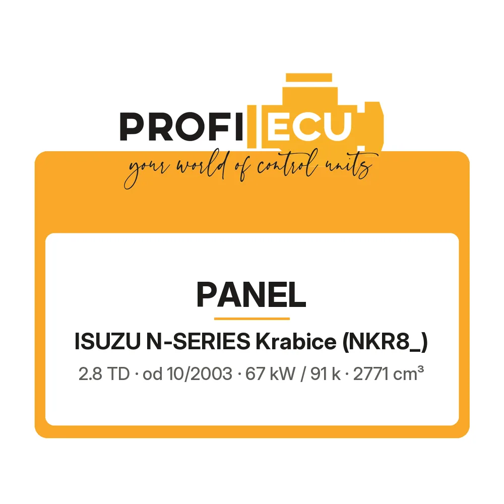 Etiketa ProfiECU: Panel pro Isuzu N-SERIES Krabice 2.8 TD 67 kW