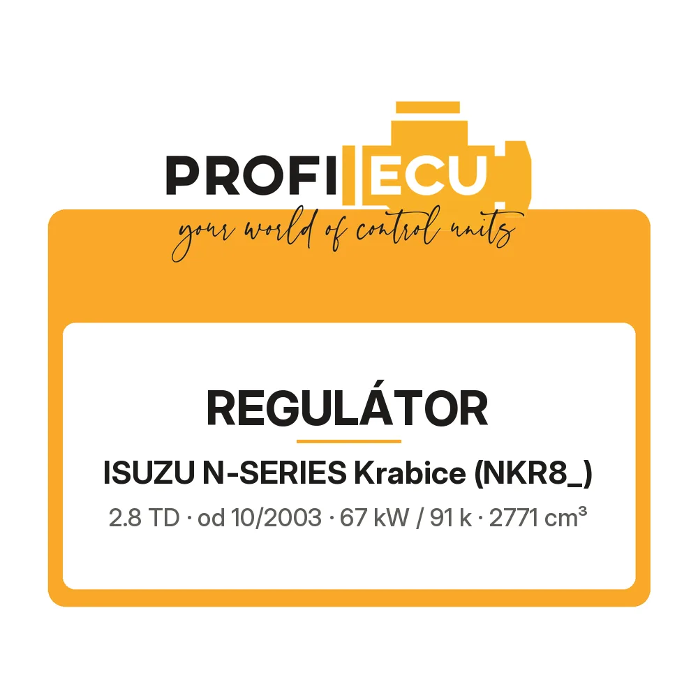 Etiketa ProfiECU: Regulátor pro Isuzu N-SERIES Krabice 2.8 TD 67 kW