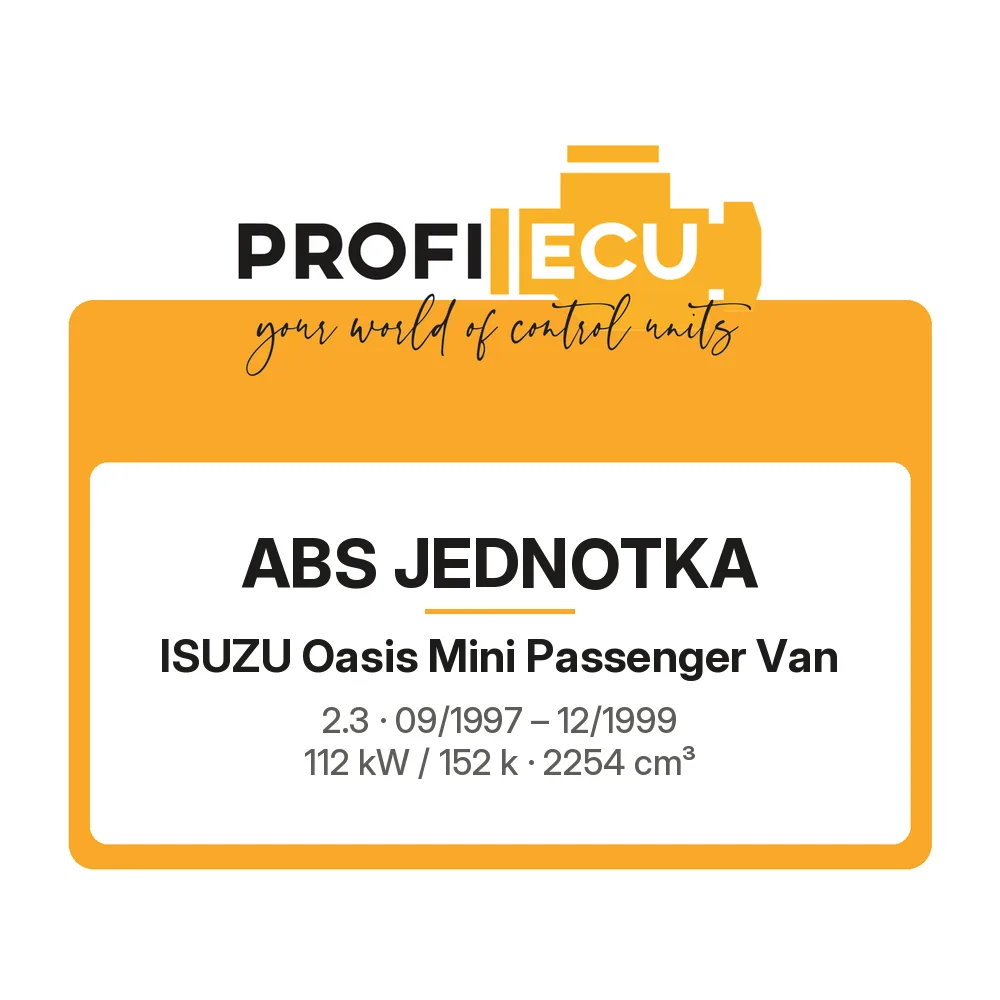 Etiketa ProfiECU: ABS jednotka pro Isuzu Oasis Mini Passenger Van 2.3 112 kW