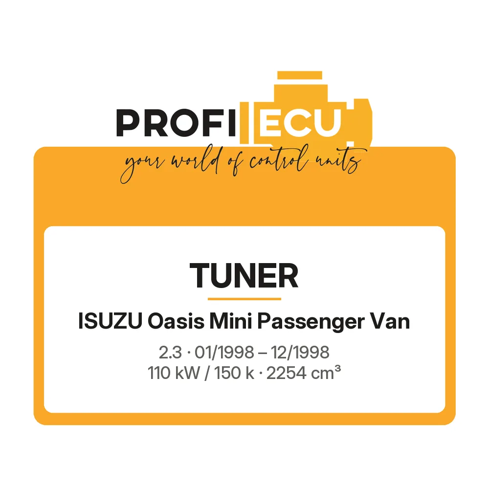 Etiketa ProfiECU: Tuner pro Isuzu Oasis Mini Passenger Van 2.3 110 kW