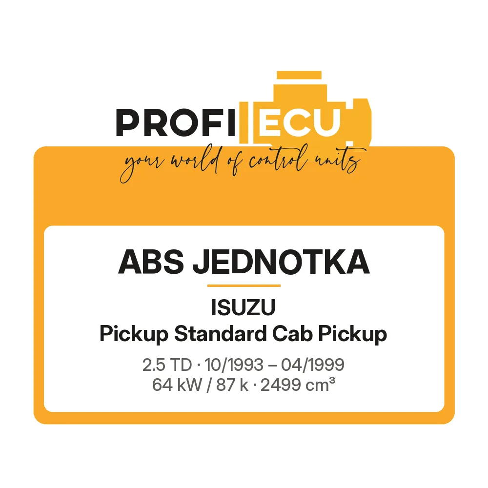 Etiketa ProfiECU: ABS jednotka pro Isuzu Pickup Standard Cab Pickup 2.5 TD 64 kW