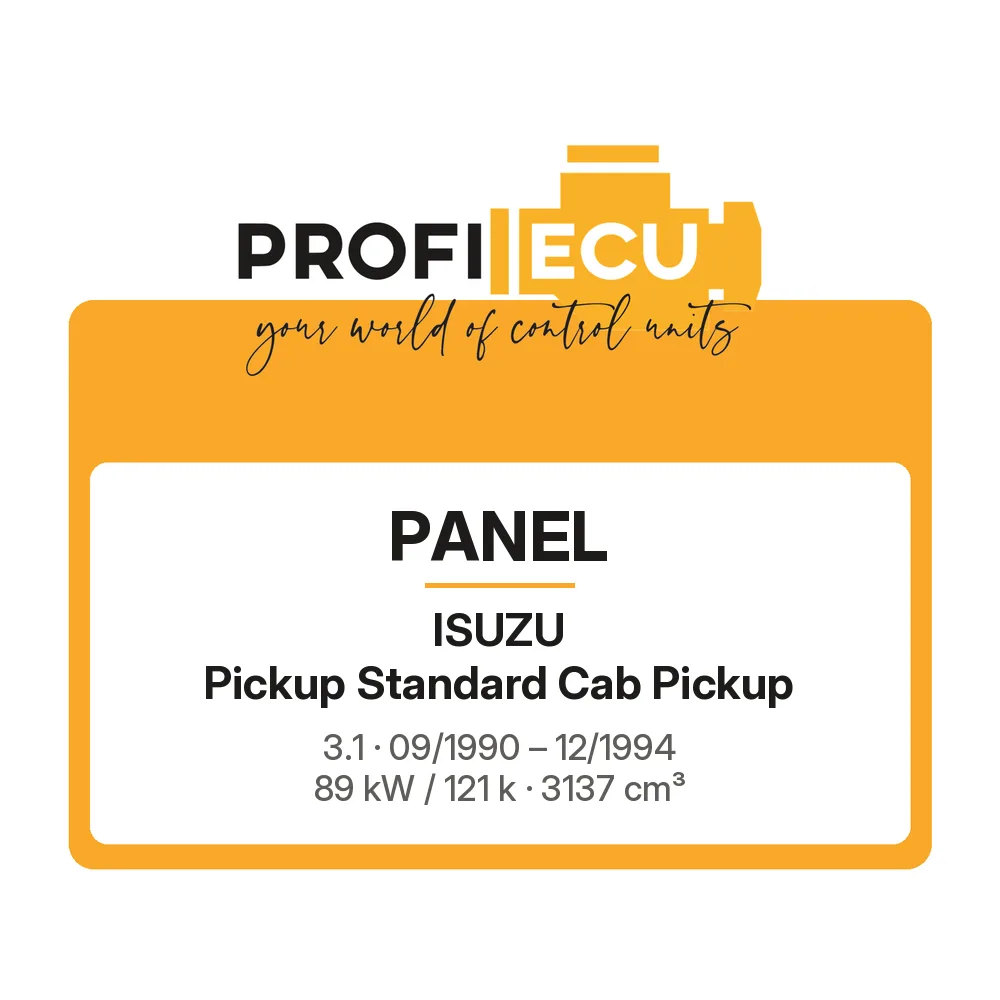 Etiketa ProfiECU: Panel pro Isuzu Pickup Standard Cab Pickup 3.1 89 kW