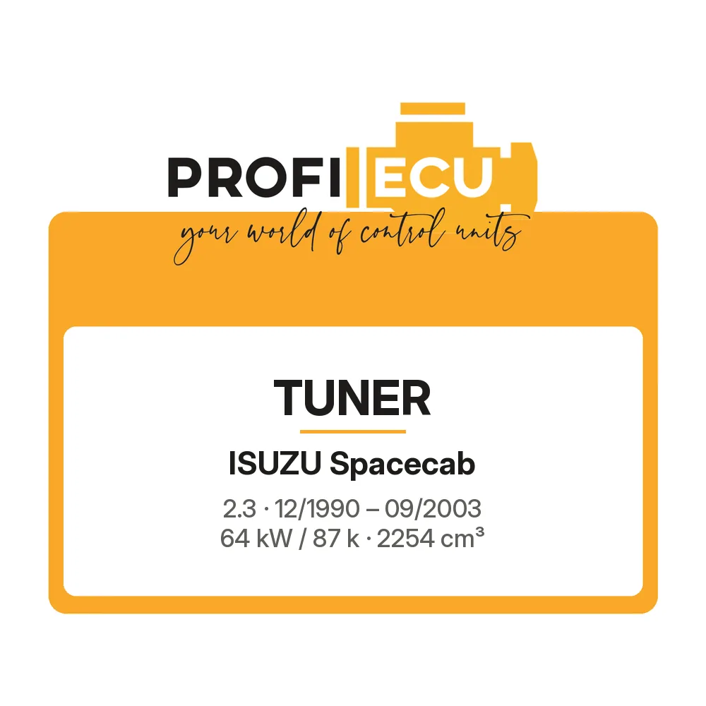 Etiketa ProfiECU: Tuner pro Isuzu Spacecab 2.3 64 kW