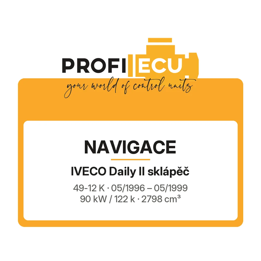 Etiketa ProfiECU: Navigace pro Iveco Daily II sklápěč 49-12 K 90 kW