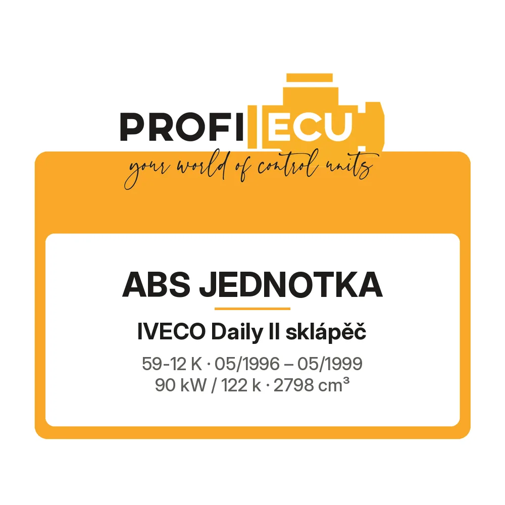 Etiketa ProfiECU: ABS jednotka pro Iveco Daily II sklápěč 59-12 K 90 kW