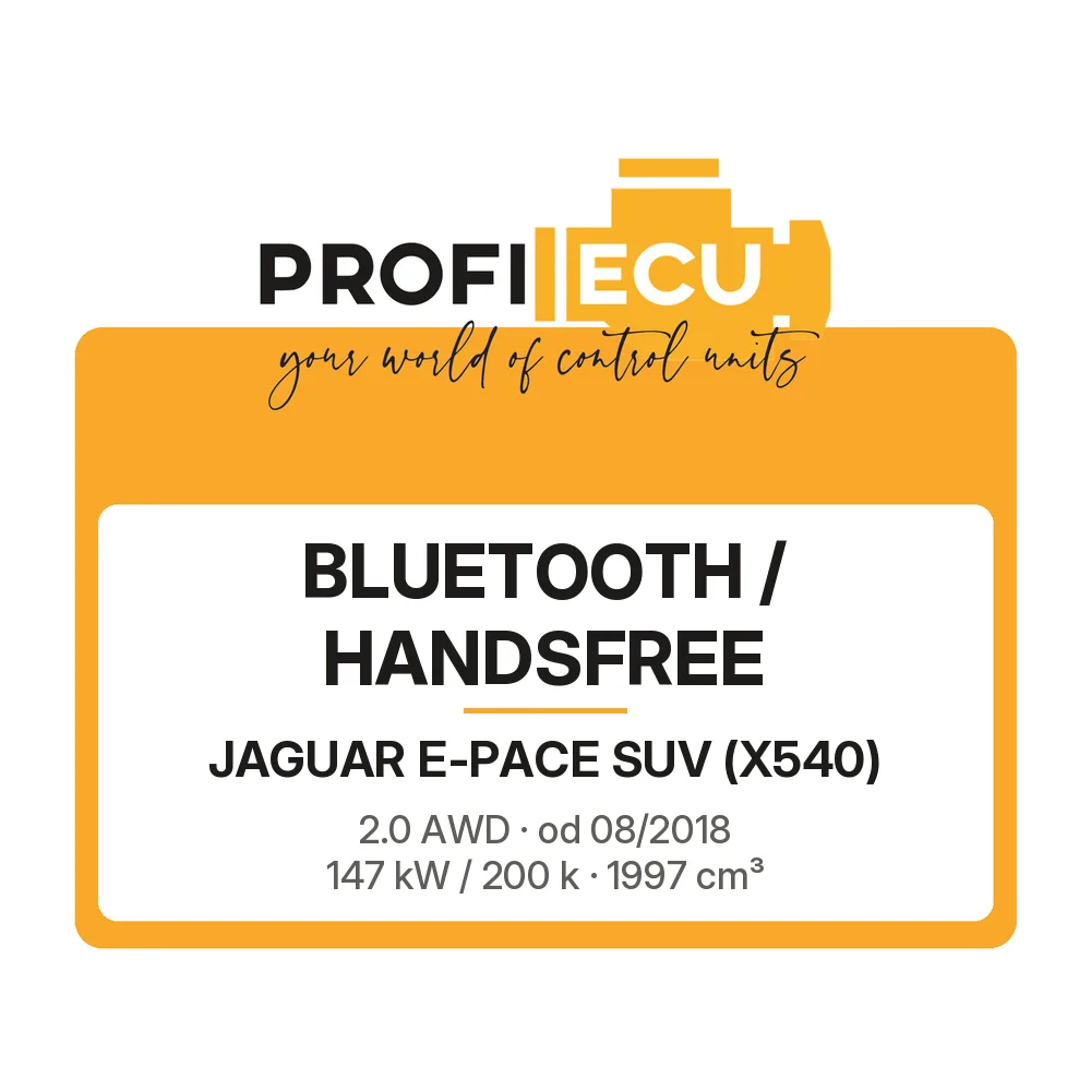 Etiketa ProfiECU: Bluetooth / Handsfree pro Jaguar E-PACE SUV 2.0 AWD 147 kW