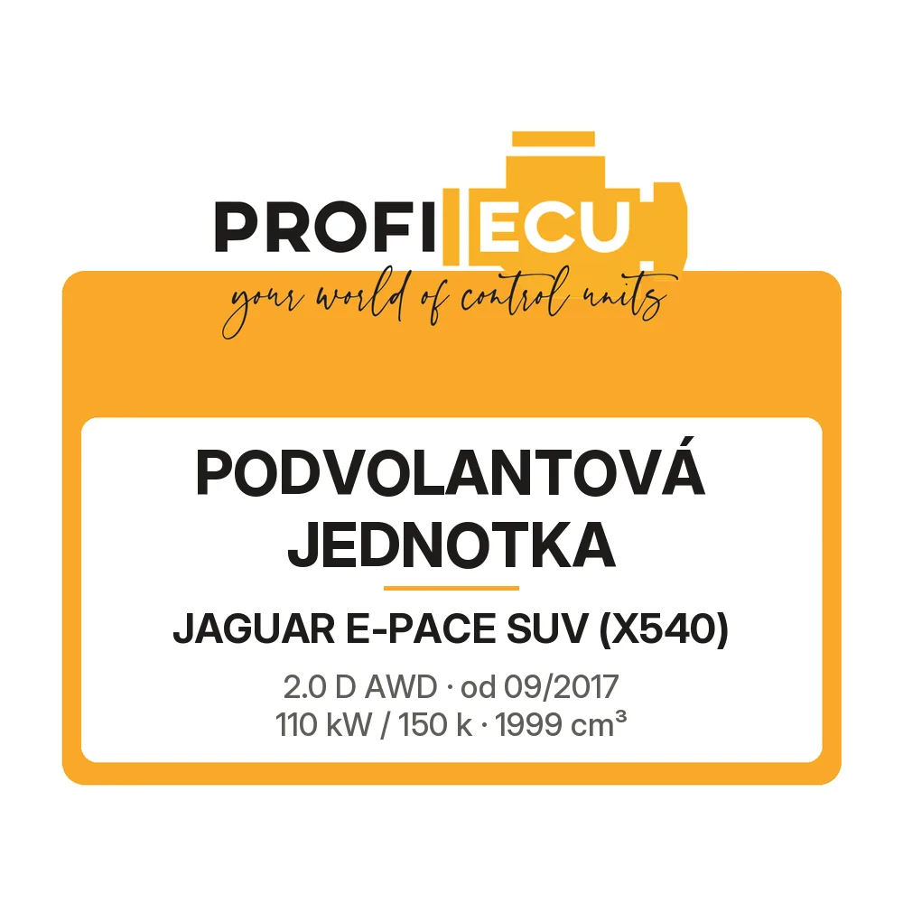 Etiketa ProfiECU: Podvolantová jednotka pro Jaguar E-PACE SUV 2.0 D AWD 110 kW