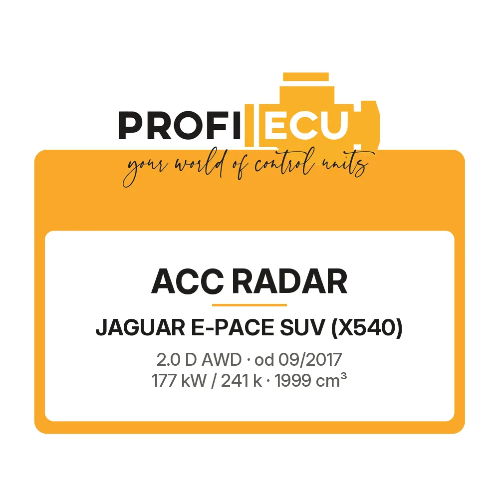Etiketa ProfiECU: ACC Radar pro Jaguar E-PACE SUV 2.0 D AWD 177 kW