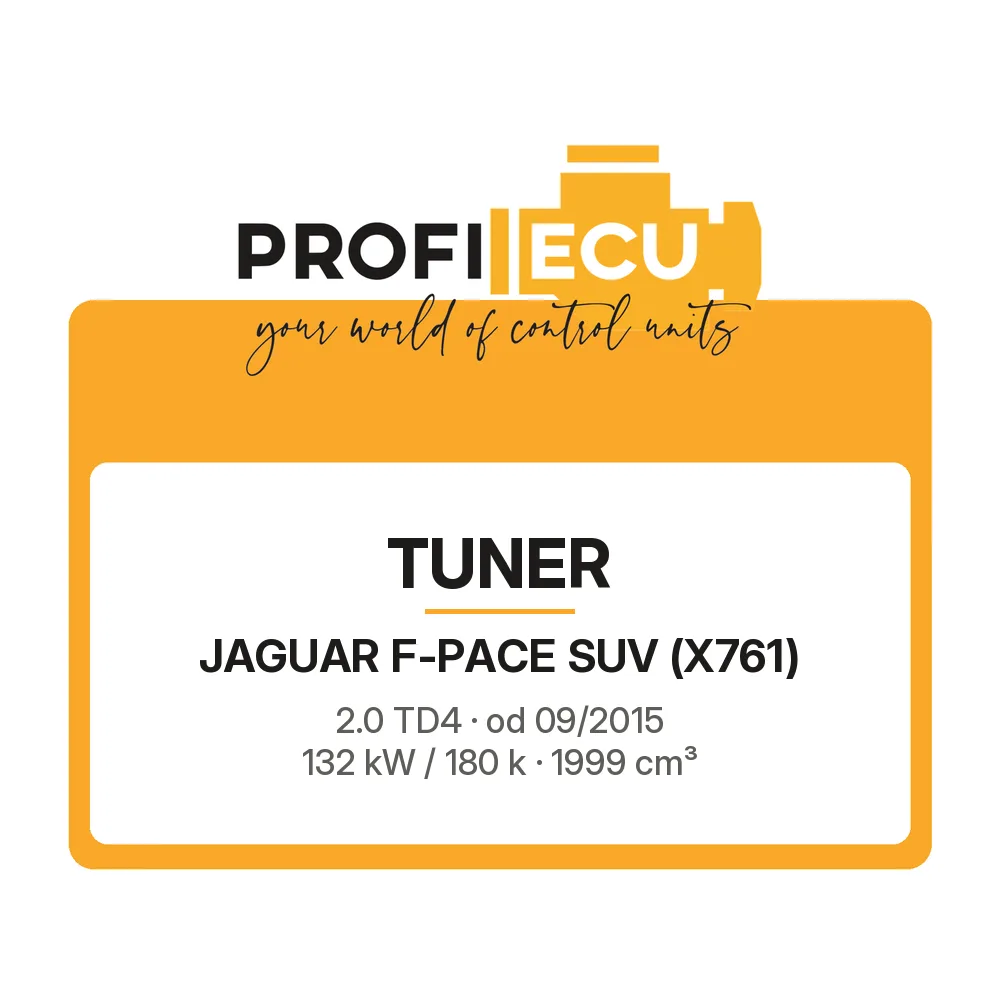 Etiketa ProfiECU: Tuner pro Jaguar F-PACE SUV 2.0 TD4 132 kW