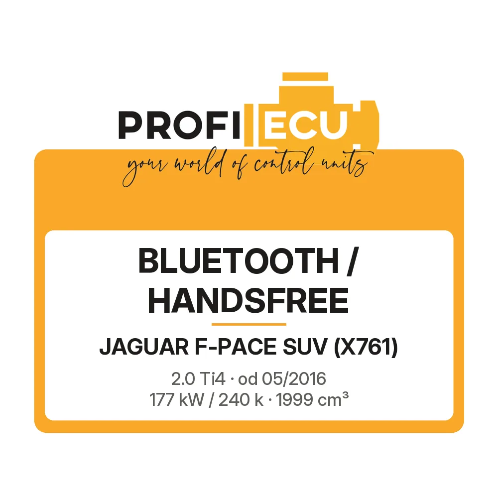 Etiketa ProfiECU: Bluetooth / Handsfree pro Jaguar F-PACE SUV 2.0 Ti4 177 kW