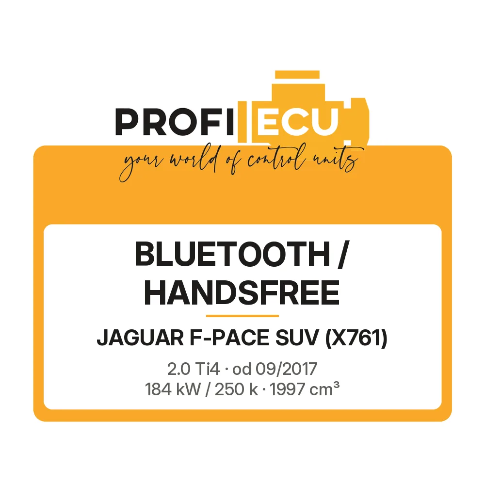 Etiketa ProfiECU: Bluetooth / Handsfree pro Jaguar F-PACE SUV 2.0 Ti4 184 kW