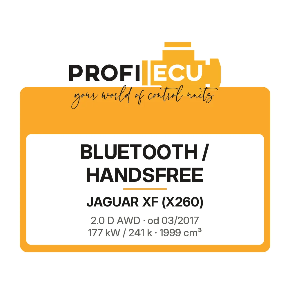 Etiketa ProfiECU: Bluetooth / Handsfree pro Jaguar XF 2.0 D AWD 177 kW