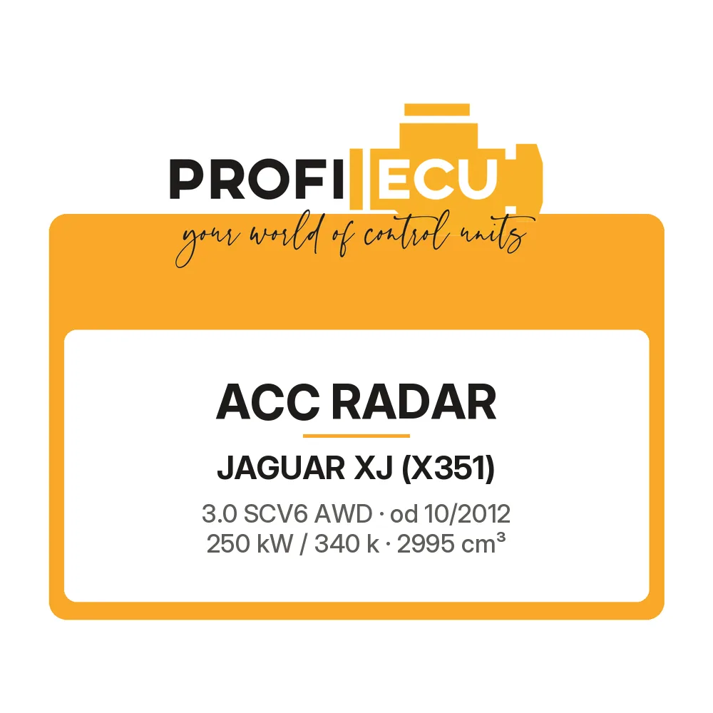 Etiketa ProfiECU: ACC Radar pro Jaguar XJ 3.0 SCV6 AWD 250 kW