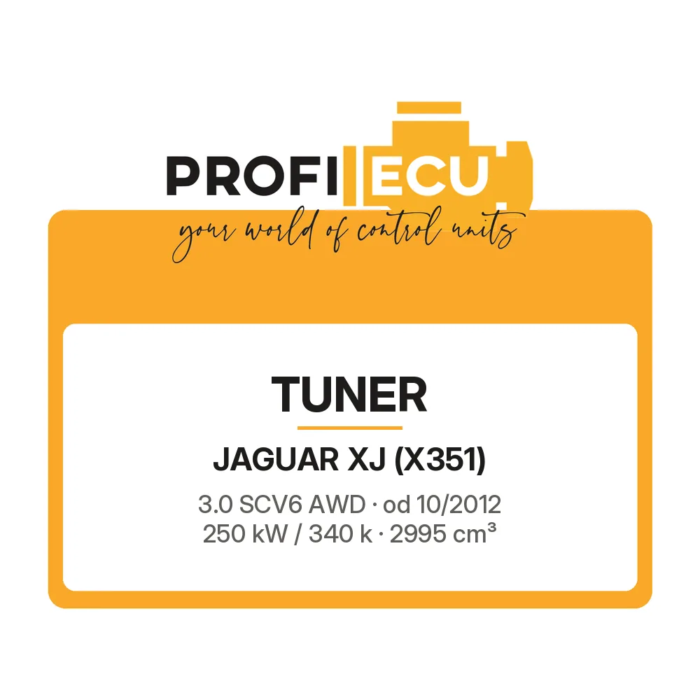 Etiketa ProfiECU: Tuner pro Jaguar XJ 3.0 SCV6 AWD 250 kW