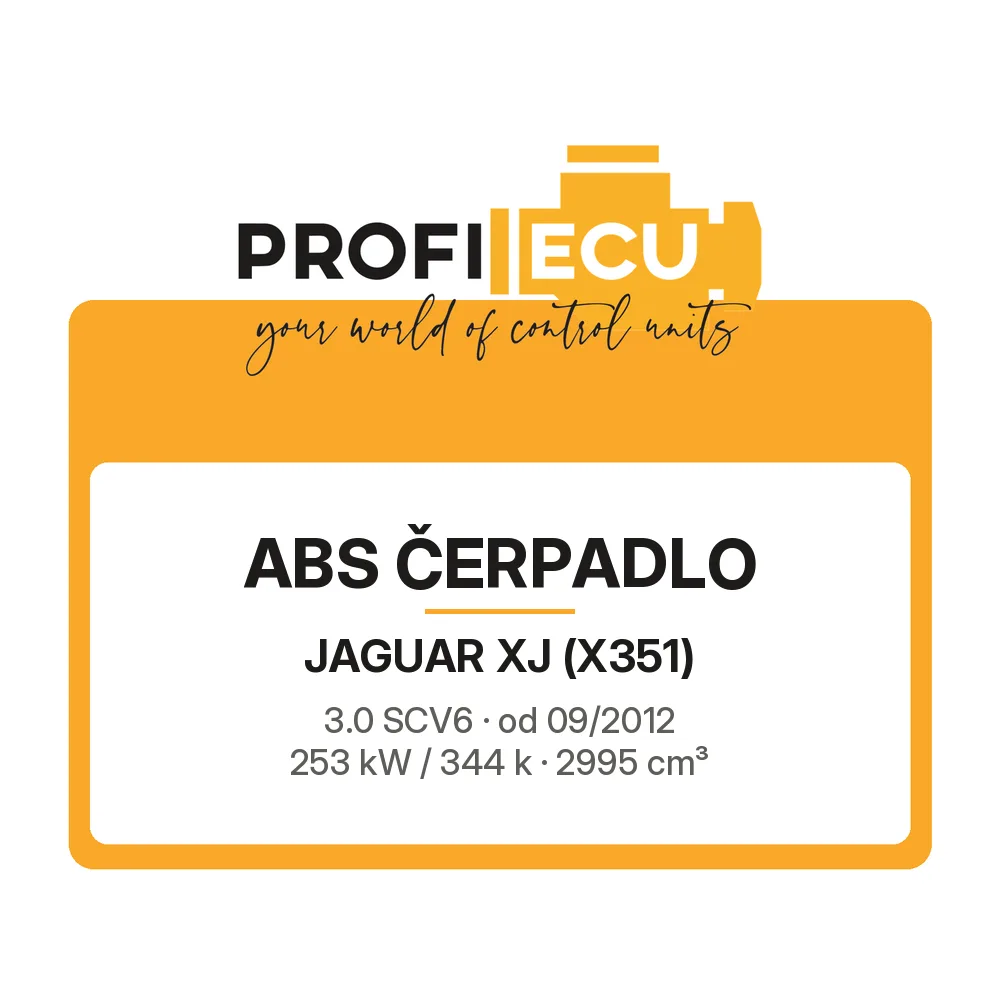 Etiketa ProfiECU: ABS čerpadlo pro Jaguar XJ 3.0 SCV6 253 kW