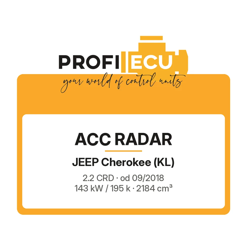 Etiketa ProfiECU: ACC Radar pro Jeep Cherokee 2.2 CRD 143 kW