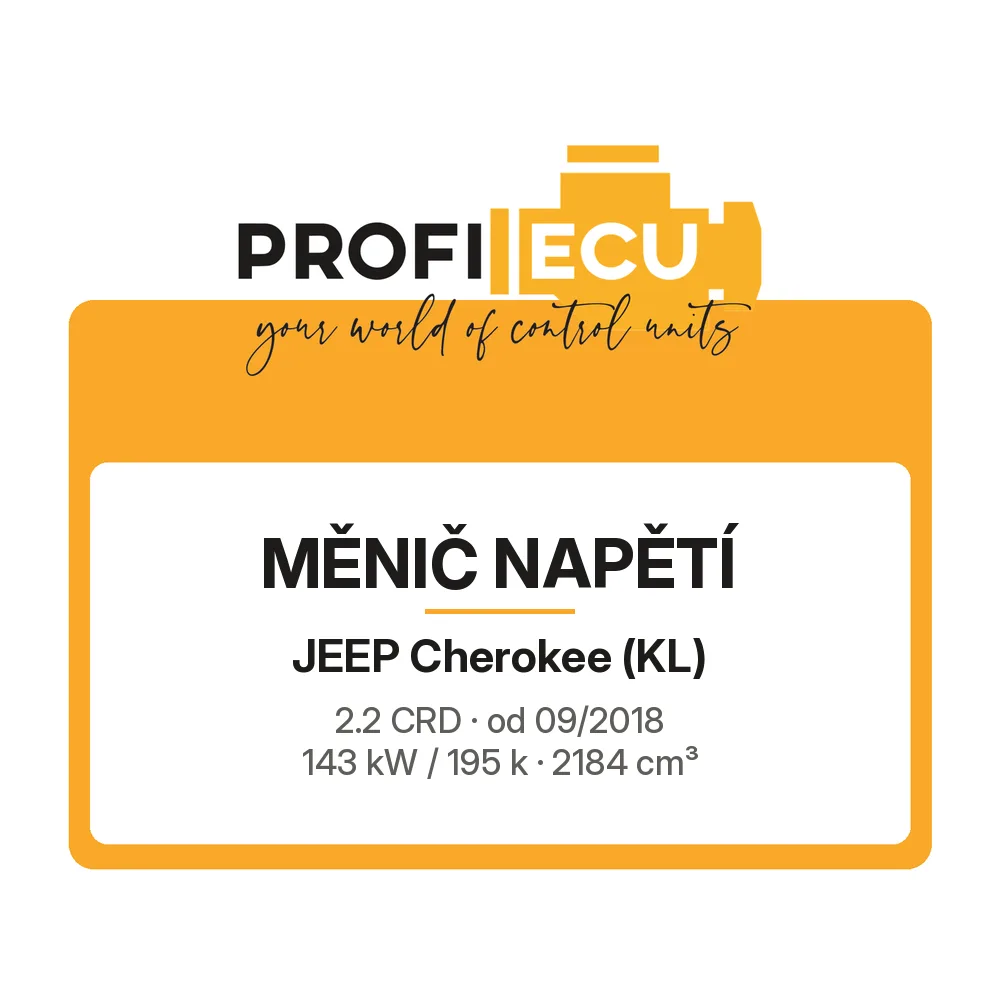 Etiketa ProfiECU: Měnič napětí pro Jeep Cherokee 2.2 CRD 143 kW