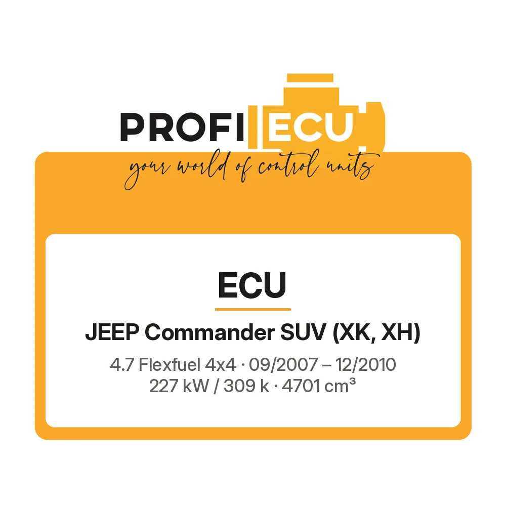 Etiketa ProfiECU: ECU pro Jeep Commander SUV 4.7 Flexfuel 4x4 227 kW