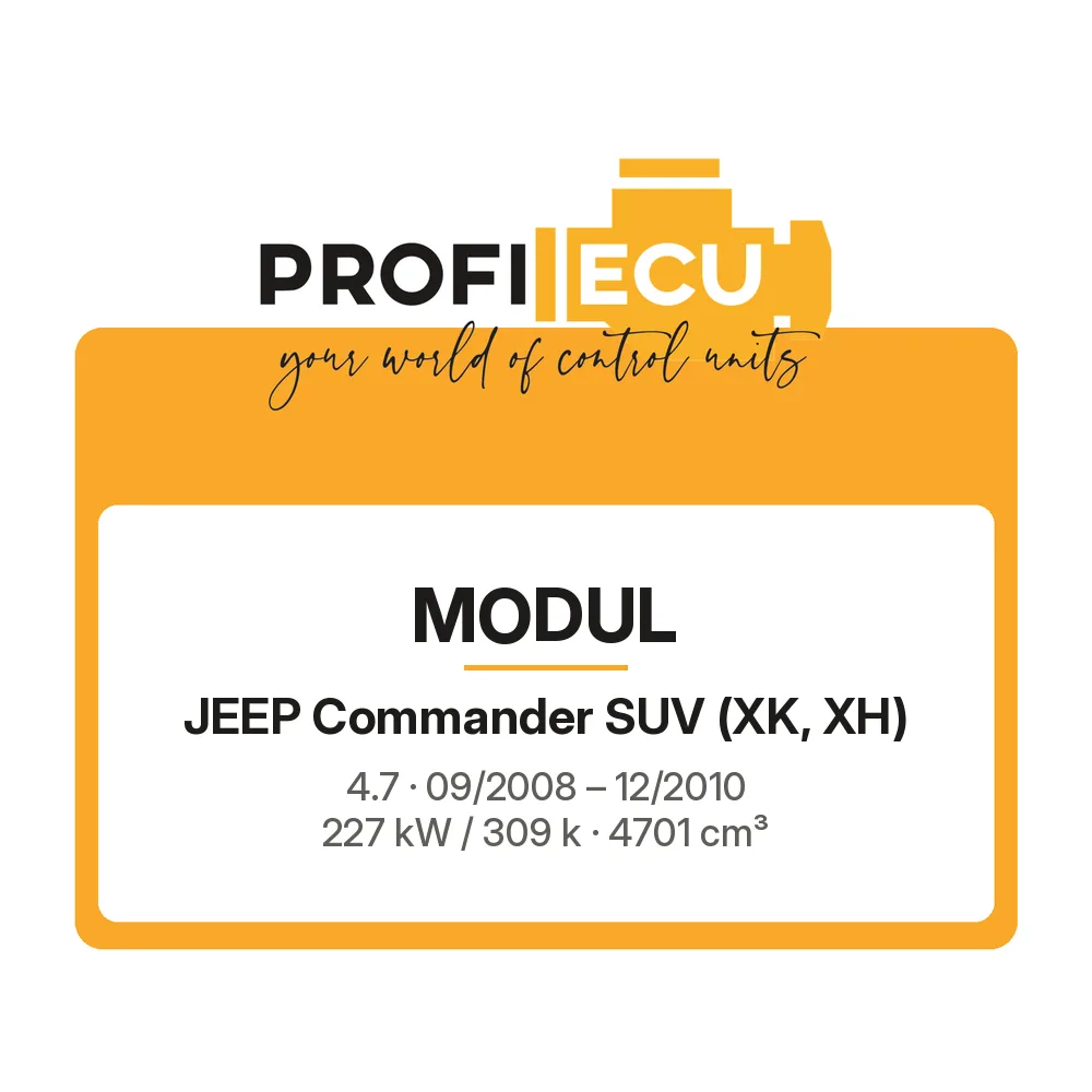 Etiketa ProfiECU: Modul pro Jeep Commander SUV 4.7 227 kW