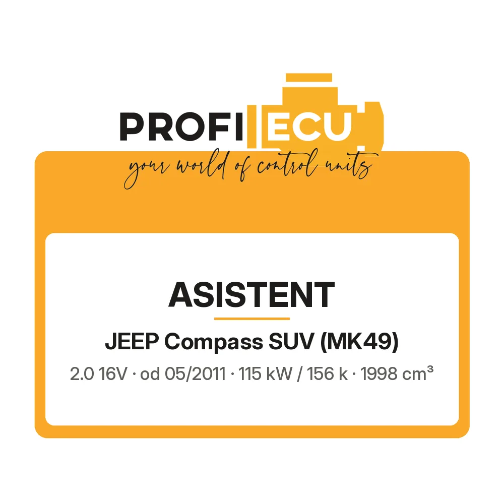 Etiketa ProfiECU: ASISTENT pro Jeep Compass SUV 2.0 16V 115 kW