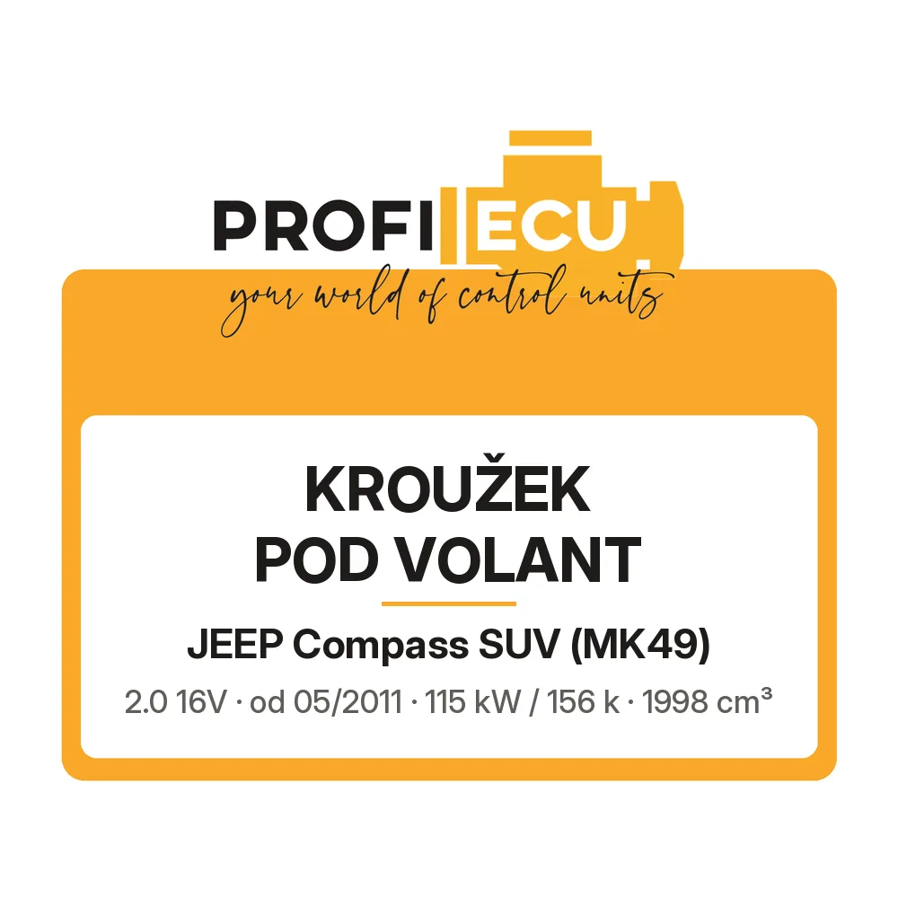 Etiketa ProfiECU: Kroužek pod volant pro Jeep Compass SUV 2.0 16V 115 kW
