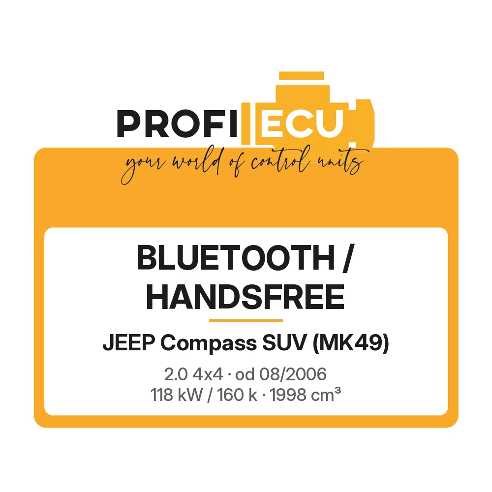 Etiketa ProfiECU: Bluetooth / Handsfree pro Jeep Compass SUV 2.0 4x4 118 kW