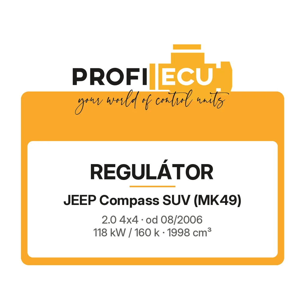 Etiketa ProfiECU: Regulátor pro Jeep Compass SUV 2.0 4x4 118 kW