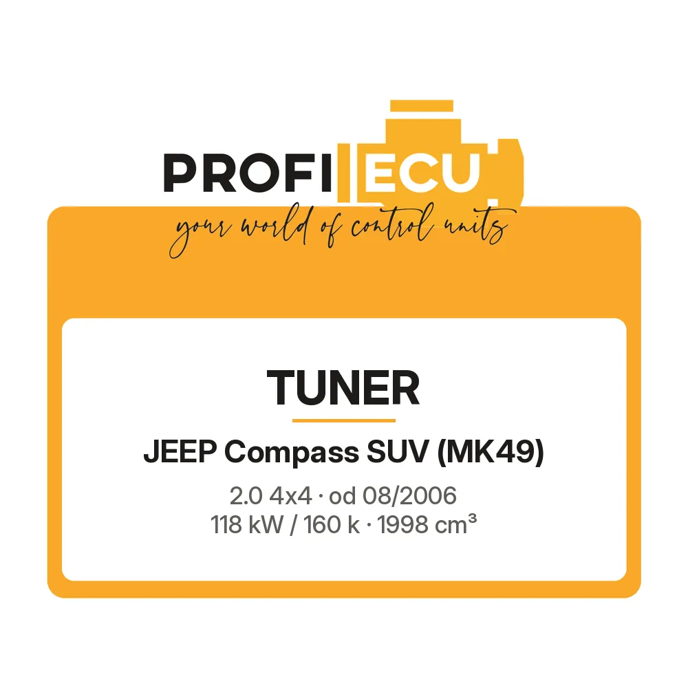 Etiketa ProfiECU: Tuner pro Jeep Compass SUV 2.0 4x4 118 kW