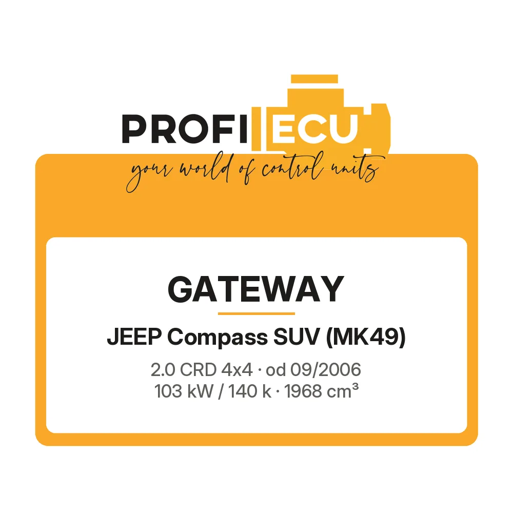 Etiketa ProfiECU: GATEWAY pro Jeep Compass SUV 2.0 CRD 4x4 103 kW