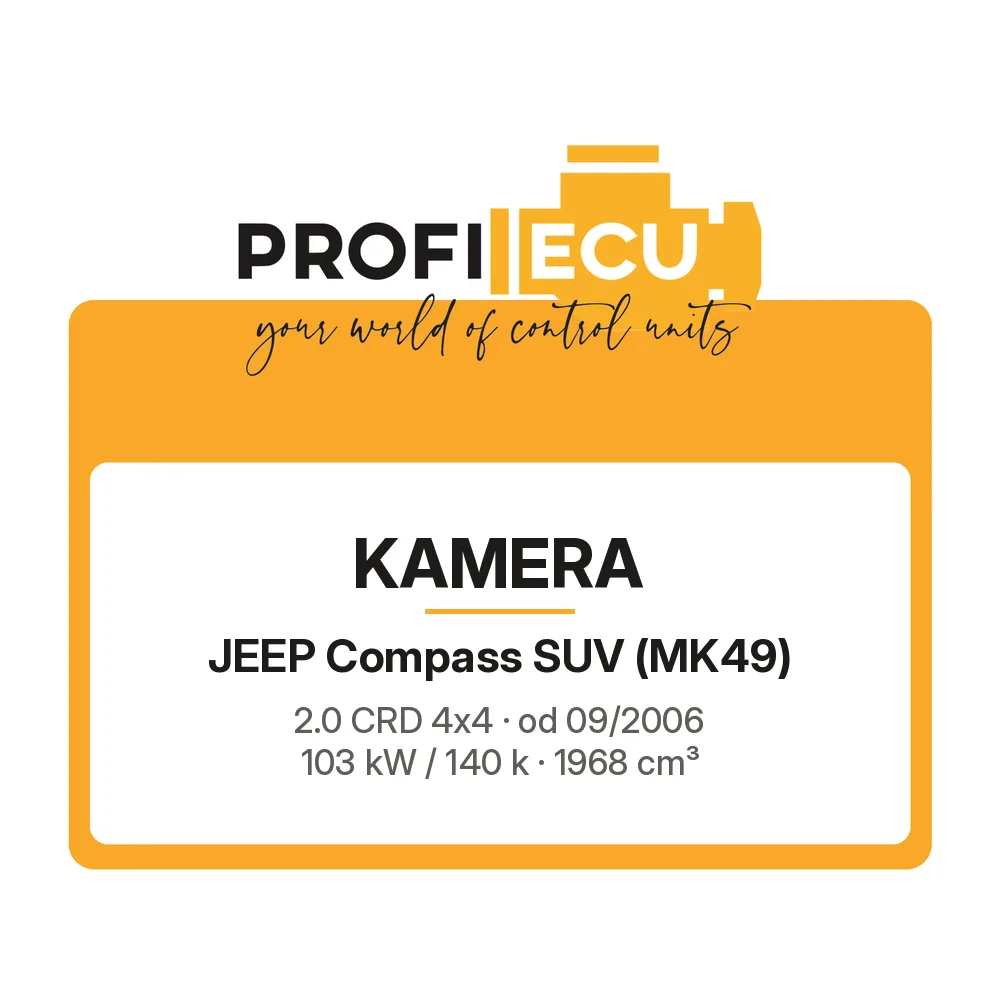 Etiketa ProfiECU: Kamera pro Jeep Compass SUV 2.0 CRD 4x4 103 kW