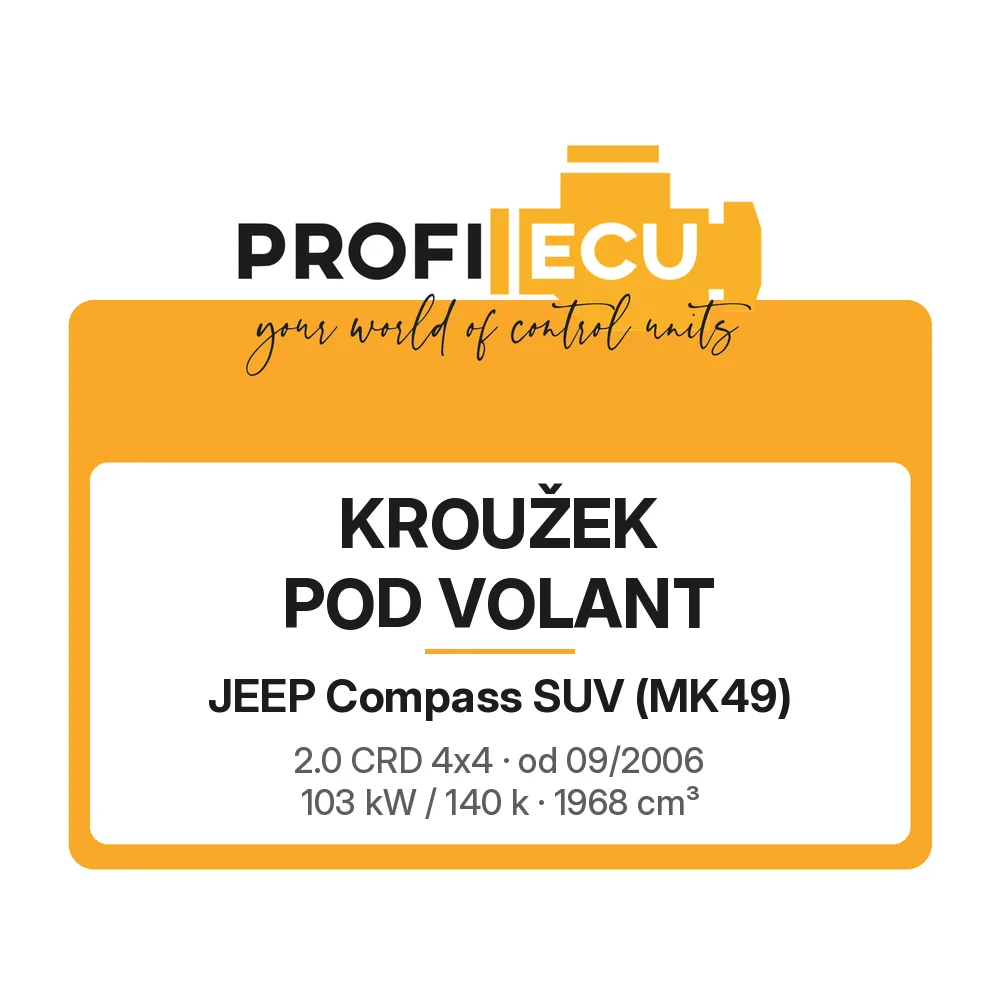 Etiketa ProfiECU: Kroužek pod volant pro Jeep Compass SUV 2.0 CRD 4x4 103 kW