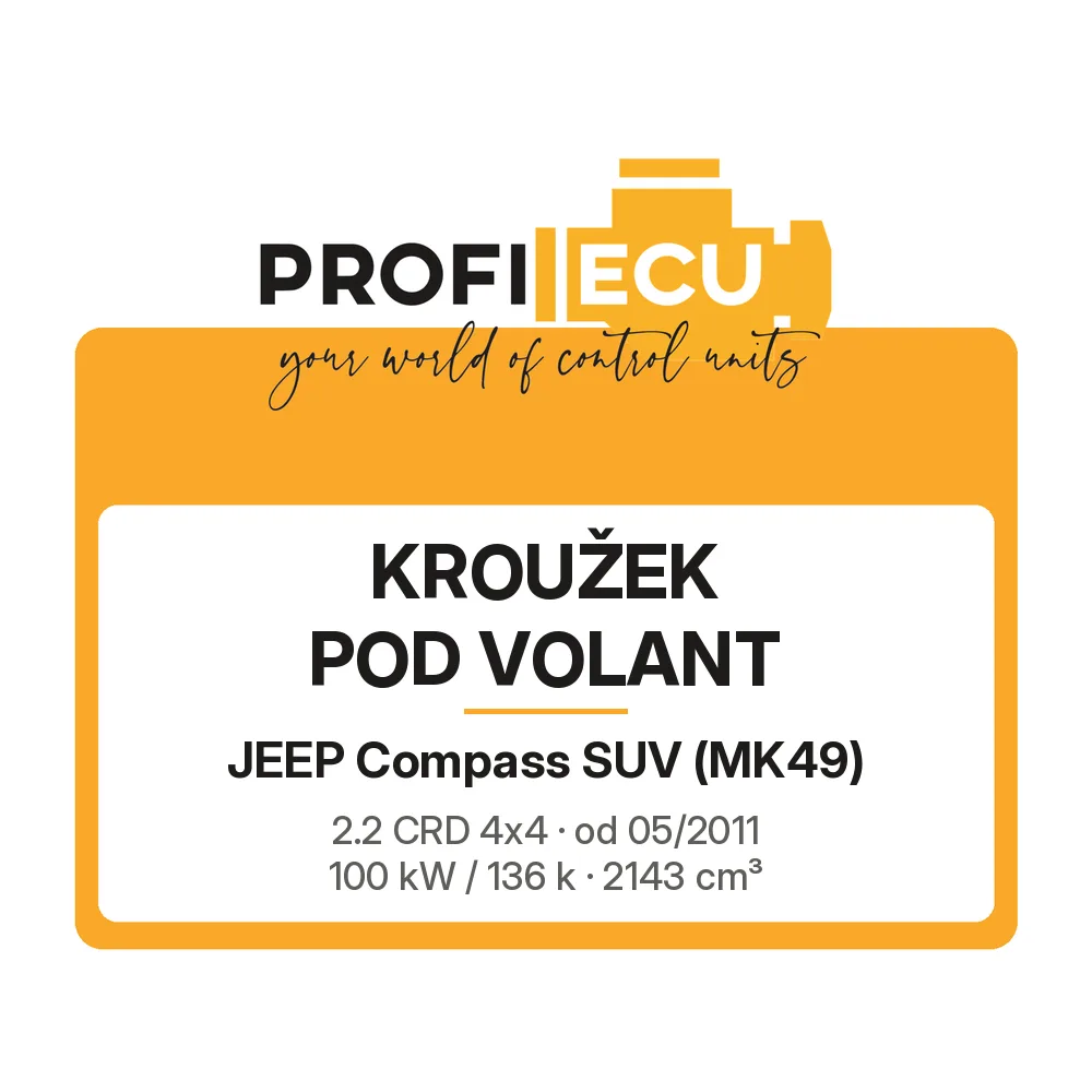 Etiketa ProfiECU: Kroužek pod volant pro Jeep Compass SUV 2.2 CRD 4x4 100 kW