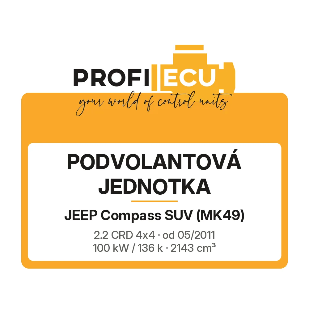 Etiketa ProfiECU: Podvolantová jednotka pro Jeep Compass SUV 2.2 CRD 4x4 100 kW
