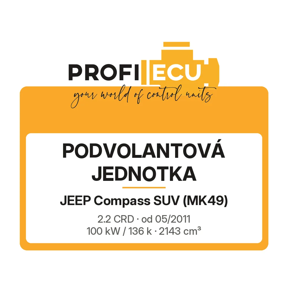 Etiketa ProfiECU: Podvolantová jednotka pro Jeep Compass SUV 2.2 CRD 100 kW
