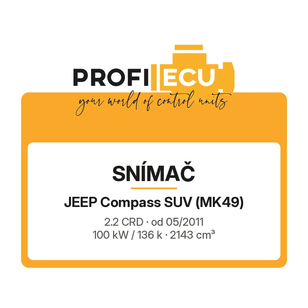Etiketa ProfiECU: Snímač pro Jeep Compass SUV 2.2 CRD 100 kW