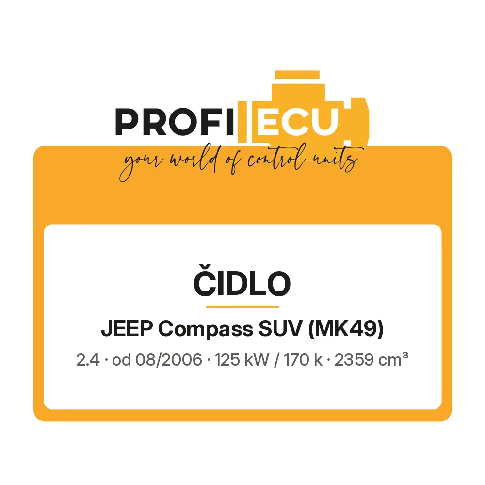 Etiketa ProfiECU: Čidlo pro Jeep Compass SUV 2.4 125 kW