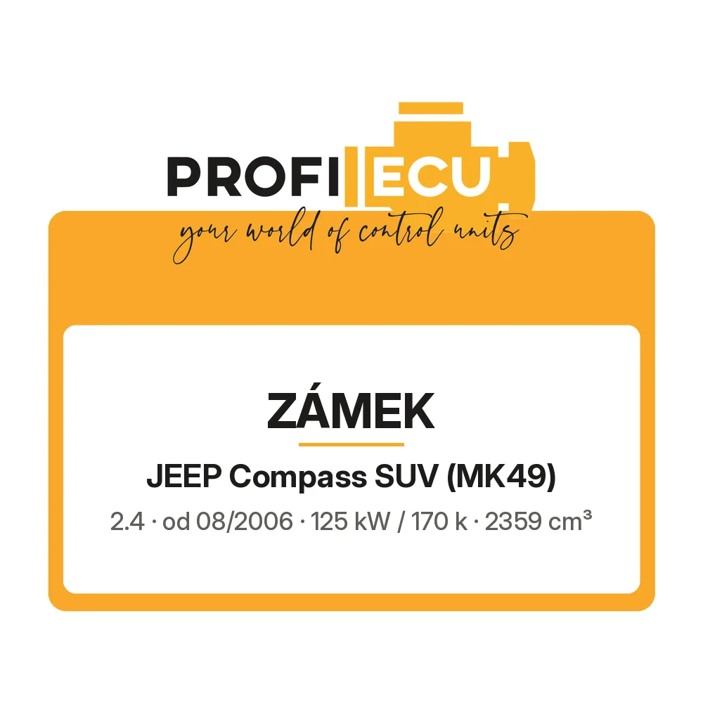 Etiketa ProfiECU: Zámek pro Jeep Compass SUV 2.4 125 kW