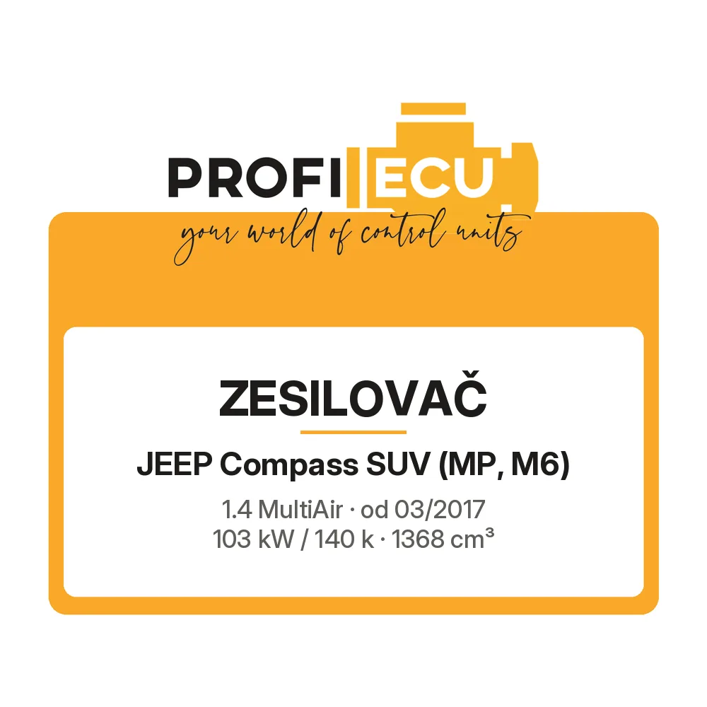 Etiketa ProfiECU: Zesilovač pro Jeep Compass SUV 1.4 MultiAir 103 kW