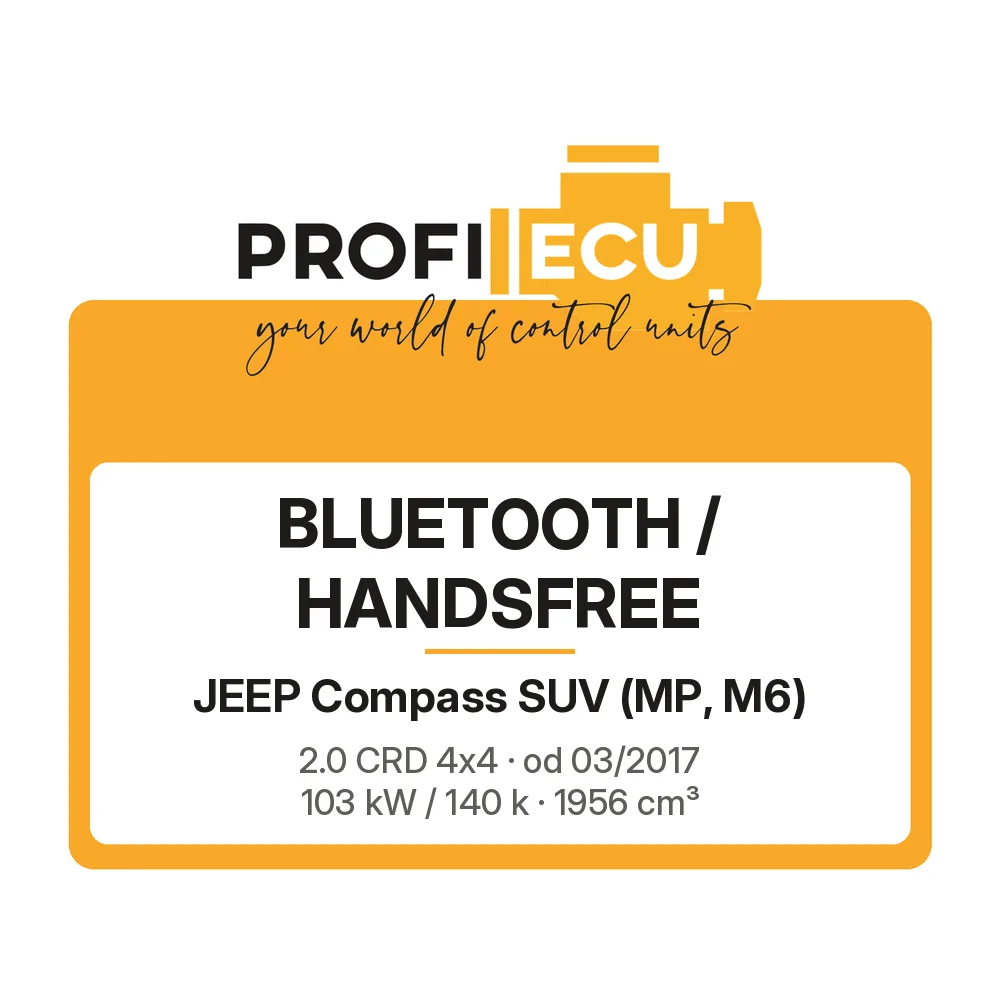 Etiketa ProfiECU: Bluetooth / Handsfree pro Jeep Compass SUV 2.0 CRD 4x4 103 kW