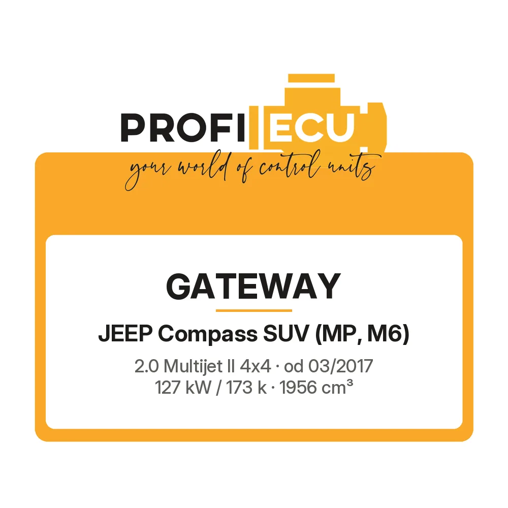 Etiketa ProfiECU: GATEWAY pro Jeep Compass SUV 2.0 Multijet II 4x4 127 kW