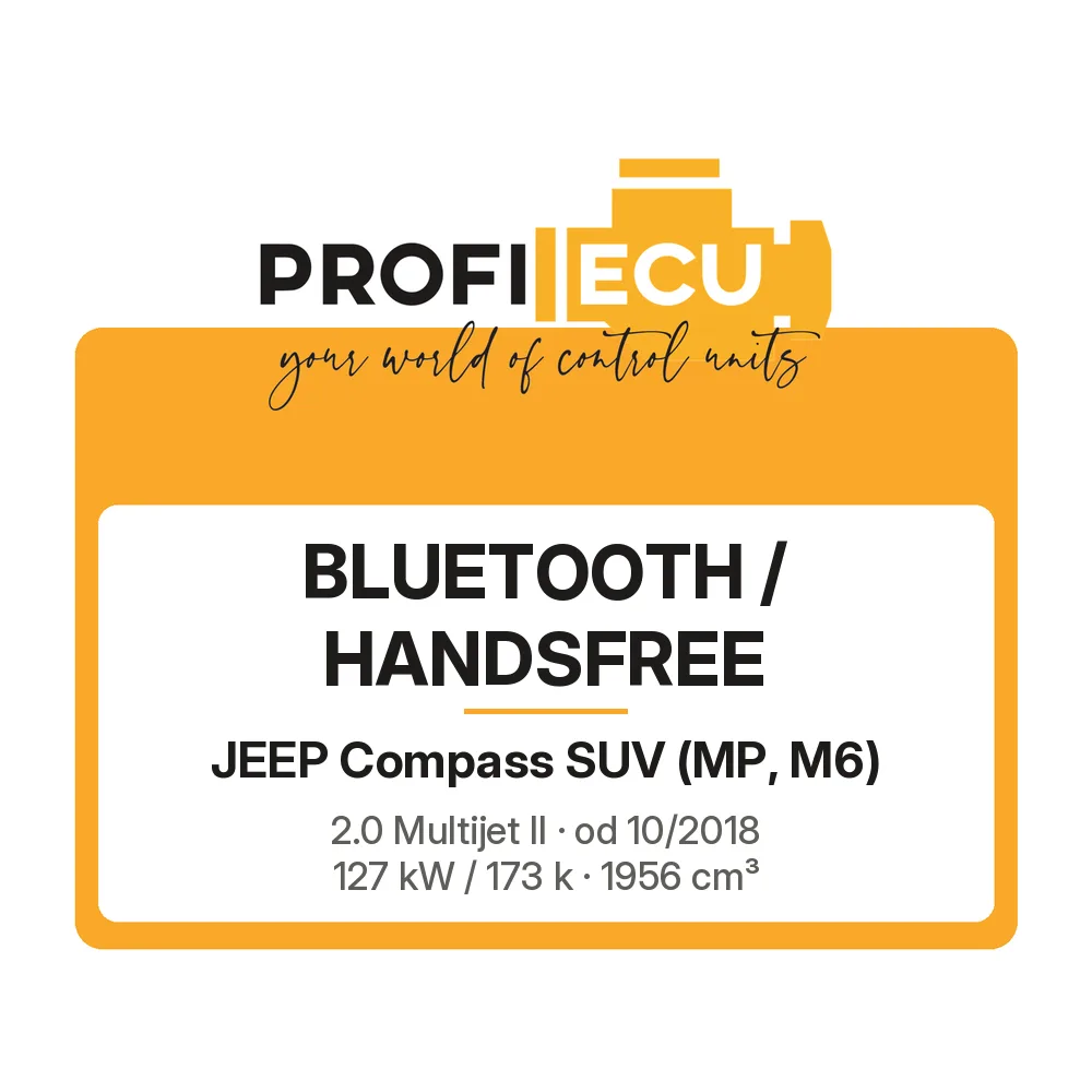 Etiketa ProfiECU: Bluetooth / Handsfree pro Jeep Compass SUV 2.0 Multijet II 127 kW