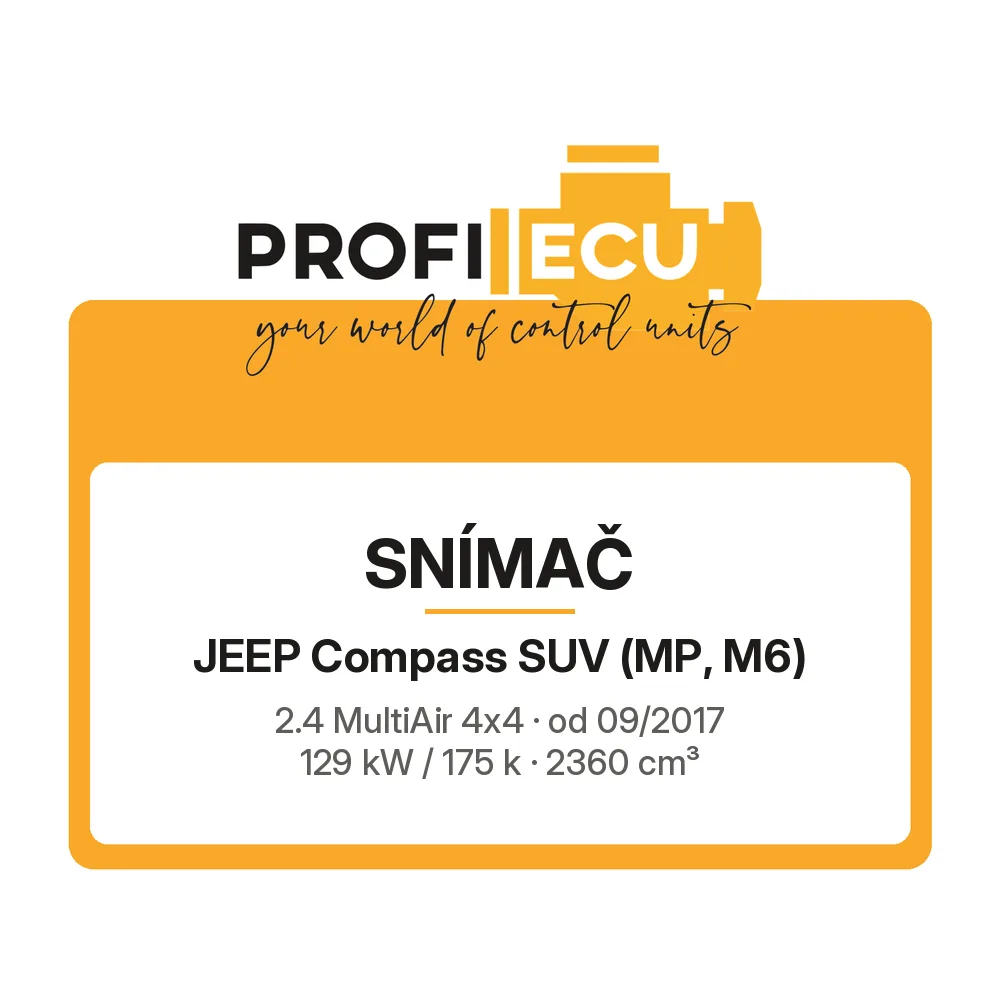Etiketa ProfiECU: Snímač pro Jeep Compass SUV 2.4 MultiAir 4x4 129 kW