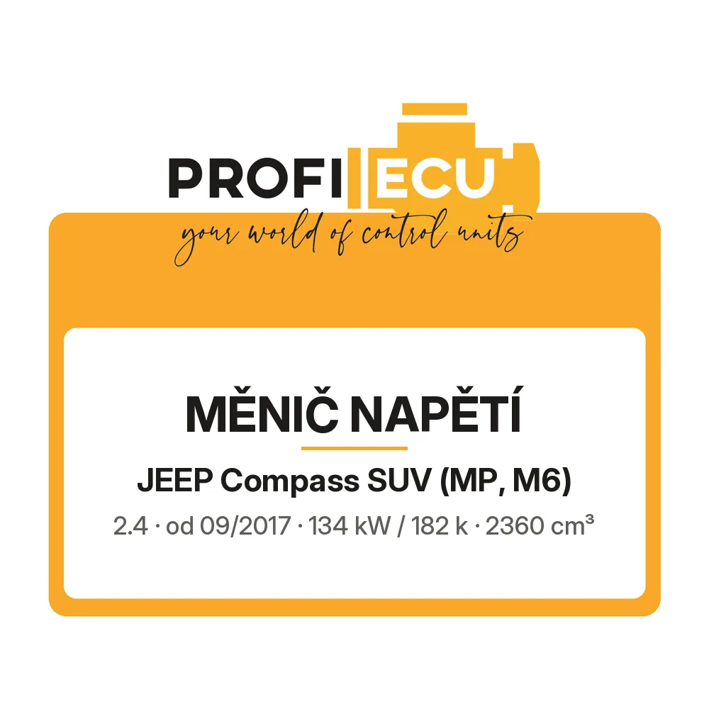 Etiketa ProfiECU: Měnič napětí pro Jeep Compass SUV 2.4 134 kW