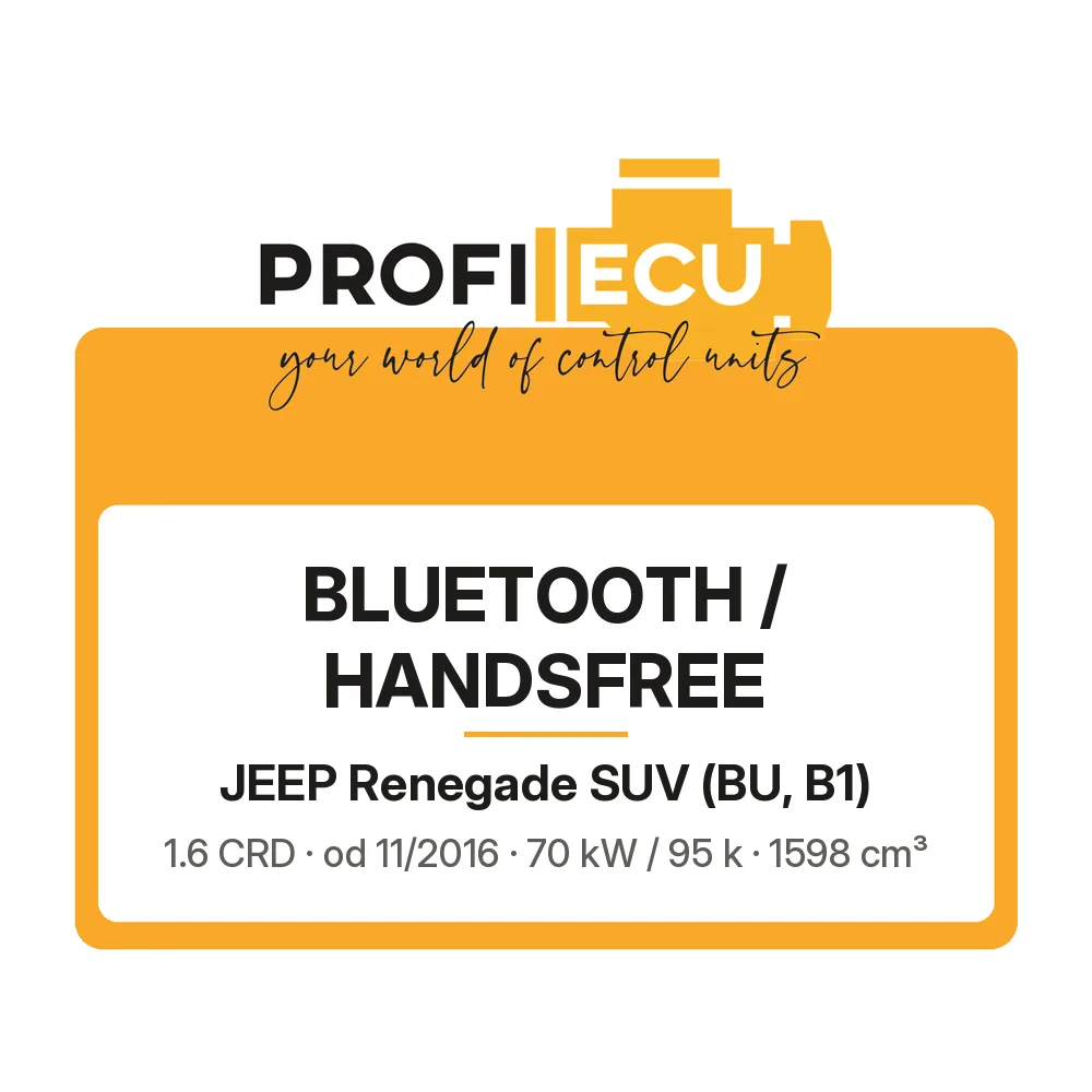 Etiketa ProfiECU: Bluetooth / Handsfree pro Jeep Renegade SUV 1.6 CRD 70 kW