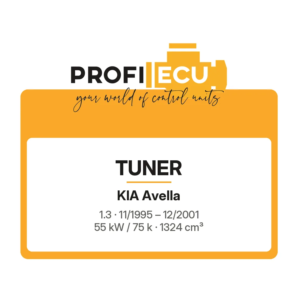 Etiketa ProfiECU: Tuner pro Kia Avella 1.3 55 kW