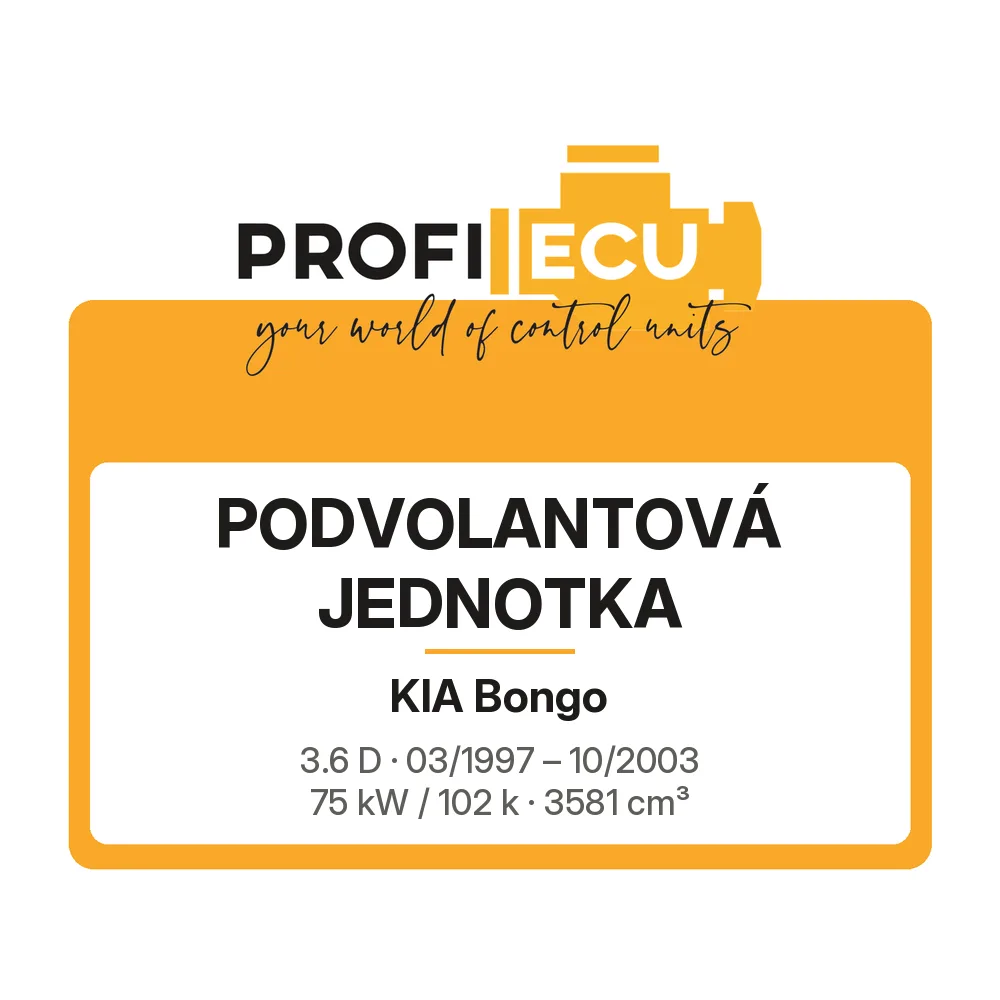 Etiketa ProfiECU: Podvolantová jednotka pro Kia Bongo 3.6 D 75 kW